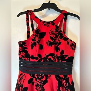 Women’s City Studios Juniors’ Floral Illusion Fit & Flare Dress - Size 9